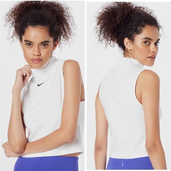 NIKE WMNS SLEEVELESS MOCK TOP WHITE SIZE XL - Picture 1 of 9